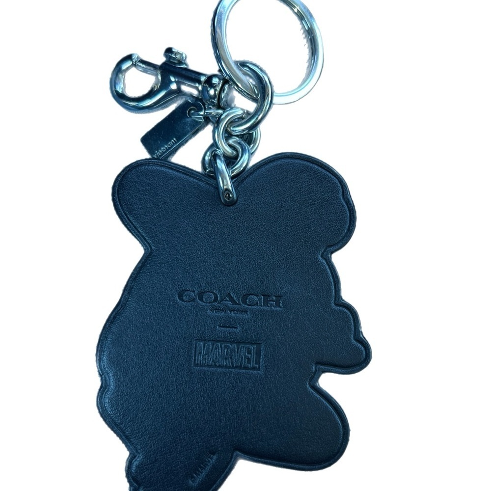 Coach Marvel Limited Edition Black Widow Leather Bag Charm Keychain - Picture 2 of 3